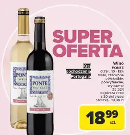 Carrefour Wino Ponte Portugal Tejo Semi Sweet oferta