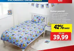 Lidl Komplet pościeli bawełnianej 140 x 200 + 70 80 cm psi patrol oferta