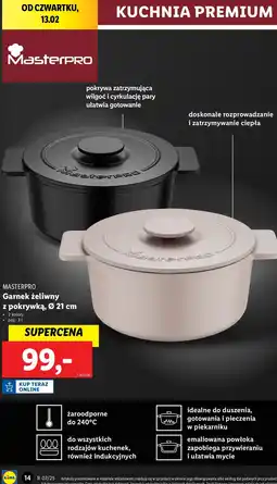 Lidl Garnek żeliwny z pokrywką 21 x 10 cm Masterpro oferta