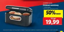 Lidl Chlebak metalowy 29.5 x 19.5 15.5 cm Livarno Home oferta