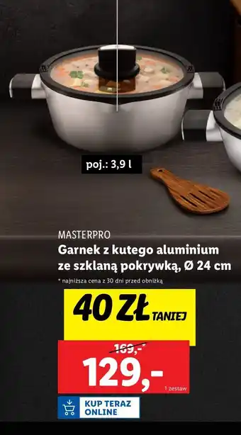 Lidl Garnek z kutego 24 cm Masterpro oferta