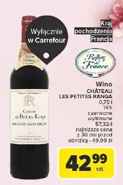 Carrefour Wino Chateau Les Petites Ranga Montagne Saint-Emilion oferta