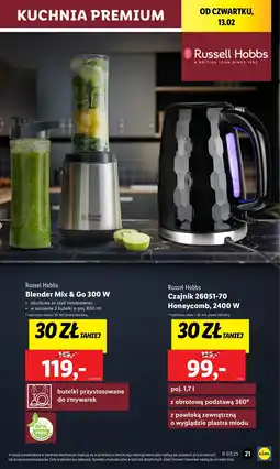 Lidl Blender 600 ml 300 w Russell Hobbs oferta