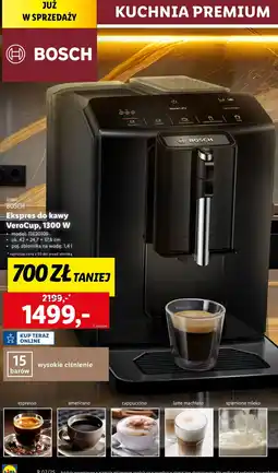 Lidl Ekspres ciśnieniowy kapsułkowy 1300 w 700 ml Bosch oferta