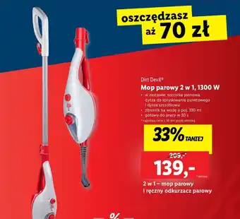 Lidl Mop wielofunkcyjny 1300 w Dirt Devil oferta