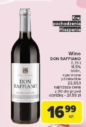 Carrefour Wino Don Raffiano Semi Dry oferta