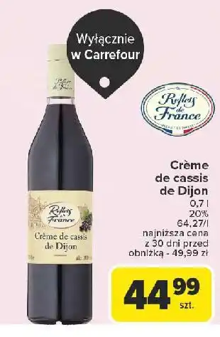 Carrefour Wino creme de cassis dijon Reflets De France oferta