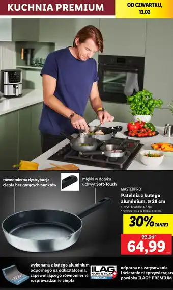 Lidl Patelnia z kutego aluminium 28 cm Masterpro oferta