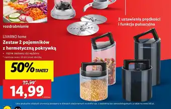 Lidl Pojemniki hermetyczne z pokrywką Livarno Home oferta