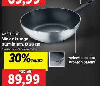 Lidl Wok z kutego aluminium 28 cm Masterpro oferta