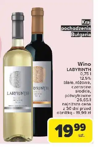 Carrefour Wino Labyrinth White Sweet oferta