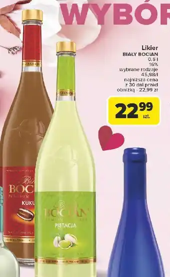 Carrefour Wódka Biały Bocian Pistacja oferta