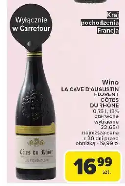 Carrefour Wino czerwone wytrawne Castel Cotes Du Rhone oferta