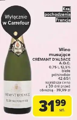 Carrefour Wino Cremant D'alsace Riesling Aoc oferta