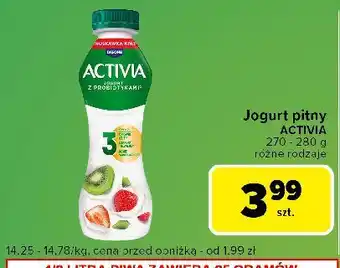 Globi Jogurt truskawka-kiwi Danone Activia oferta