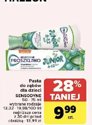 Carrefour Pasta do zębów 6-12 lat Sensodyne Pro Szkliwo Dla Dzieci oferta