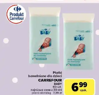 Carrefour Płatki kosmetyczne dla niemowląt Carrefour My Baby oferta