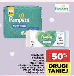 Carrefour Chusteczki nawilżane Pampers Aqua Pure oferta