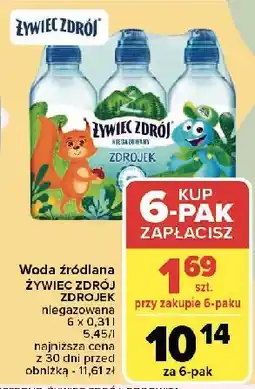 Carrefour Woda niegazowana Żywiec Zdrój Zdrojek oferta