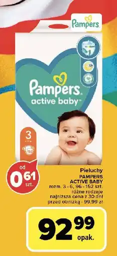 Carrefour Pieluchy 3 Pampers Active Baby oferta