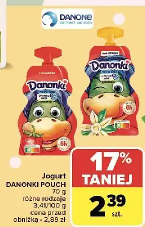 Carrefour Jogurt w saszetce wanilia Danone Danonki oferta