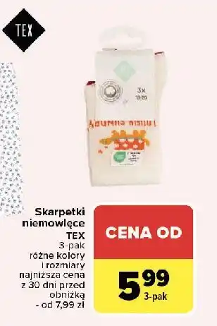 Carrefour Skarpety niemowlęce Tex oferta