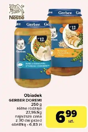 Carrefour Obiadek rybka z marchewką groszkiem i kluseczkami Gerber Junior oferta