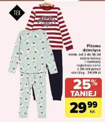 Carrefour Piżama dziecięca Tex oferta