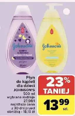 Carrefour Szampon łagodny z pompką Johnson's Baby oferta