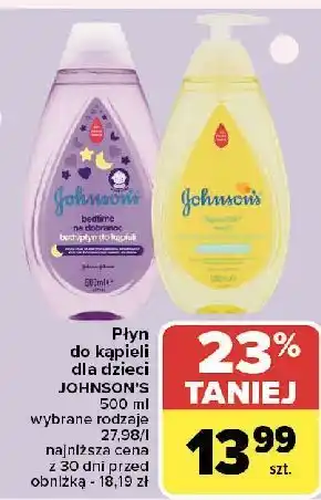 Carrefour Szampon łagodny z pompką Johnson's Baby oferta