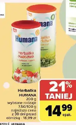 Carrefour Herbatka dla dzieci owocowa po 8 miesiącu Humana oferta