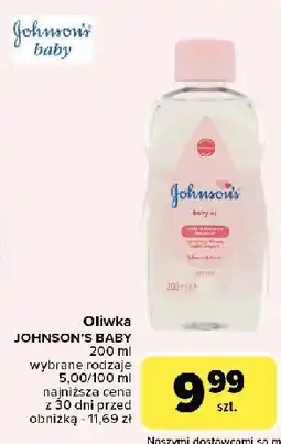 Carrefour Oliwka łagodna Johnson's Baby oferta