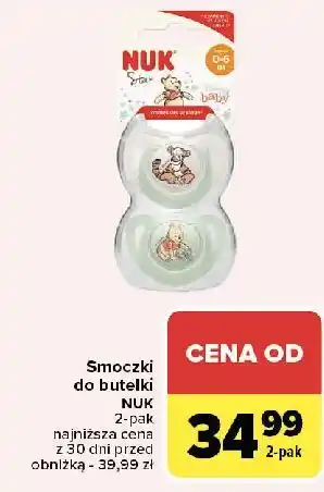 Carrefour Smoczek silikonowy uspokajający disney kubuś puchatek 0-6 msc Nuk oferta