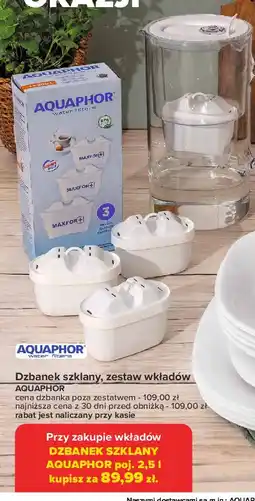 Carrefour Dzbanek szklany 2.5 l + wkład maxfor Aquaphor oferta