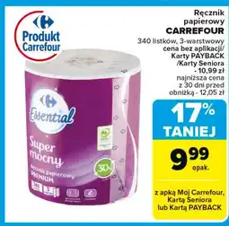 Carrefour Ręcznik papierowy premium super mocny Carrefour Essential oferta