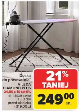 Carrefour Deska do prasowania diamond plus Vileda oferta