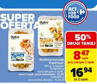 Carrefour Kurczak gyros roślinny Plantway oferta