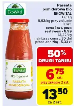 Carrefour Passata pomidorowa Ekowital oferta