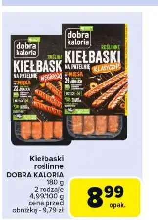 Carrefour Kiełbaski klasyczne roślinne Dobra Kaloria oferta