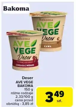 Carrefour Deser na kremie kokosowym kawa Bakoma Ave Vege oferta