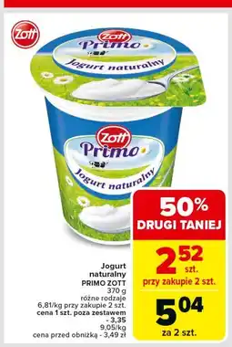 Carrefour Jogurt naturalny Zott Primo oferta