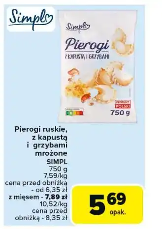 Carrefour Pierogi z mięsem Simpl oferta