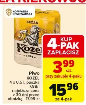 Carrefour Piwo Kozel Lezak oferta