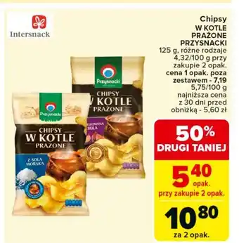 Carrefour Chipsy w kotle prażone karmelizowana cebula Przysnacki oferta