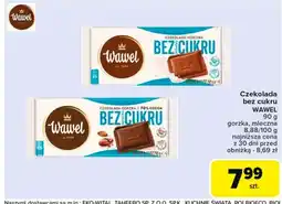 Carrefour Czekolada mleczna bez dodatku cukru Wawel oferta