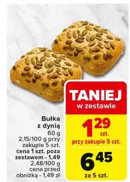 Carrefour Bułka z dynią oferta