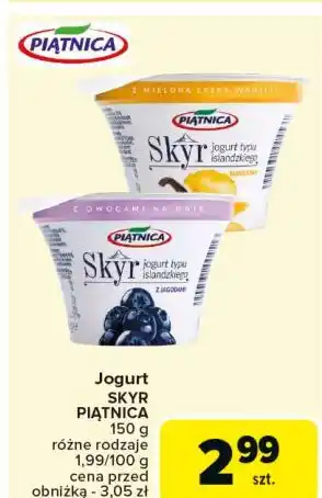 Carrefour Jogurt typu islandzkiego z jagodami Piątnica Skyr oferta