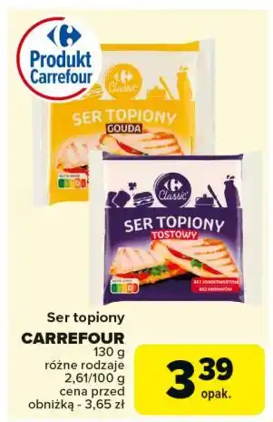 Carrefour Ser topiony tostowy Carrefour Classic oferta