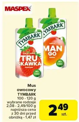 Carrefour Mus mango-jabłko-banan Tymbark 100% Owoców oferta