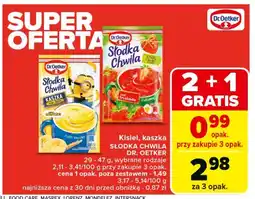 Carrefour Kisiel truskawkowy z kawałkami owoców Dr. Oetker Słodka Chwila oferta